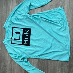Huk Men's Teal Long Sleeve Shirt